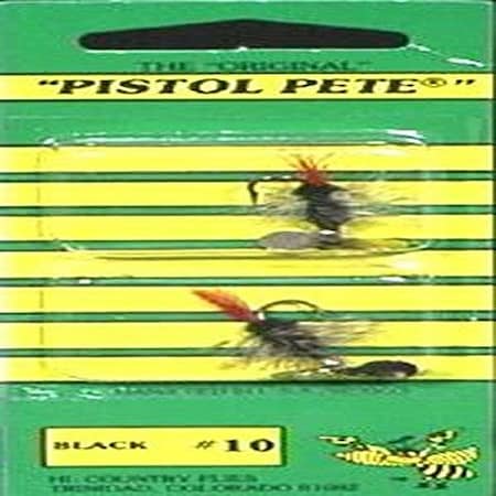 Pistol Pete TroutPanfish Fly, Sz 10, Black, 2Pack, 2PK 10001-2PK